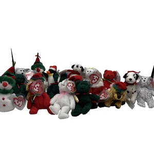 TY Miniatura Gorro Bebés Vacaciones Navidad Lote (19) Osos, Perros, Muñecos de Nieve Etc - Imagen 1 de 4