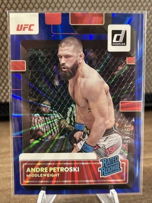 Andre Petroski 2023 Panini Donruss UFC Rated Rookie Blue Laser Holo /49 #201 - Image 1 of 2