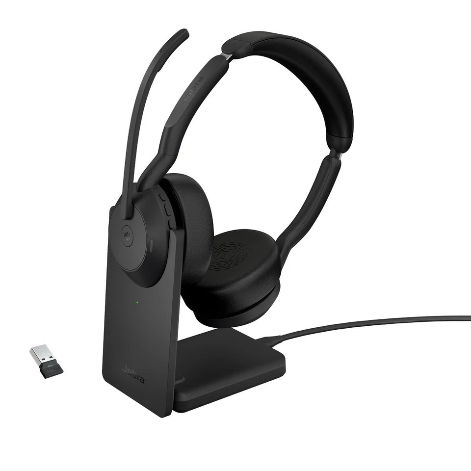 Jabra Evolve2 55 MS stereo / 25599-999-989 Headset schwarz (Kabellos USB-A Lade