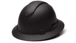 Pyramex Full Brim Hard Hat 4 Point Ratchet Vented Matte Black Graphite Pattern - Bild 1 von 6
