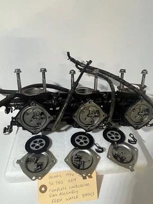 Conjunto completo de rack de carburador Polaris 1996 SL780 OEM agua dulce 3140113 Foto 1 de 4