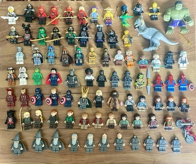 ENORME LOTE LEGO - LOTR, Star Wars, Marvel, Ninjago, Harry Potter, ¡80 figuras raras! Foto 1 de 4