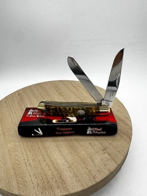 Steel Warrior Trapper SW-108RH 4 1/4” Closed Pocket Knife Ram Horn **NIB** - Image 1 of 4