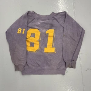 Felpa raglan calcio viola sbiadita vintage anni 60 vera vintage - Foto 1 di 4