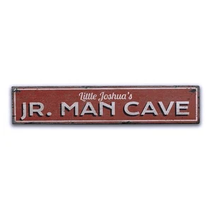 Jr Man Cave Sign, Little Man Cave Sign -Distressed Wooden Sign - Picture 1 of 2