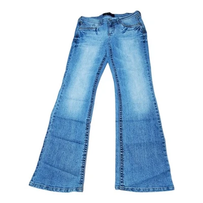 Truce Jeans Company TJC  Embellished Medium Blue  Denim Women's Size 8 Bootcut - Image 1 of 4