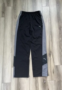 Puma Sport Lifestyle Athletic Pants Track Mens Size S Black/Gray 100% Polyester - Picture 1 of 9