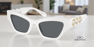 SWAROVSKI SK6021 105087 White Dark Grey 53 mm Women's Sunglasses - Image 1 of 4