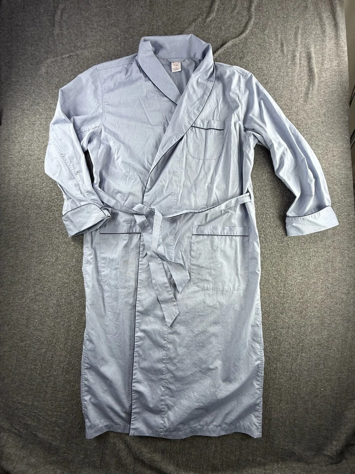 HOMBRE BROOKS BROTHERS Albornoz Clásico Azul 100% Algodón con Talla L Foto 1 de 4