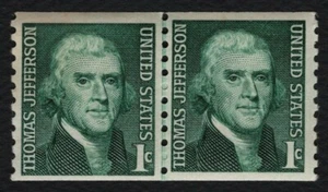 #1299 1c Thomas Jefferson, Coil Line Pair [20] Mint **ANY 5=FREE SHIPPING** - Picture 1 of 1