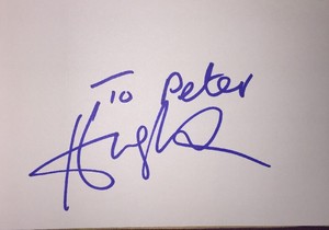 HUGH QUARAHIE SIGNED 6X4 WHITE CARD TV & FILM AUTOGRAPH HOLBY CITY TO PETER