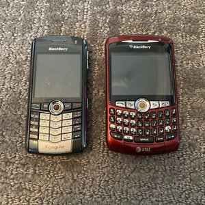 Set of 2 Blackberry Phones AT&T & Cingular w/Batteries, Chargers, & Headphones - Picture 1 of 11