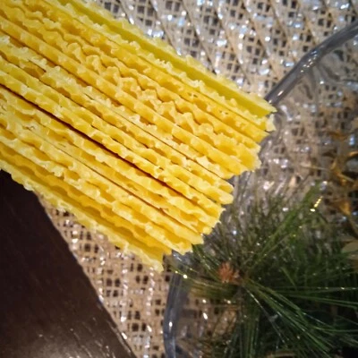 Candle Making kit Beeswax  Yellow Sheets Christmas Decor 10cm x 10cm Cotton Wick - Image 1 of 4