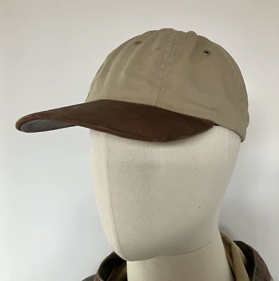 Polo Ralph Lauren  Vintage Twill w/ Leather Bill Baseball Hat Cap M/L - Image 1 of 4