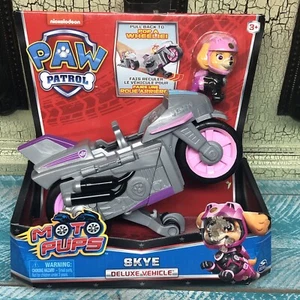 Paw Patrol - Moto Pups Skyes Deluxe Pull Back Motorcycle Vehicle with Wheelie - Picture 1 of 6