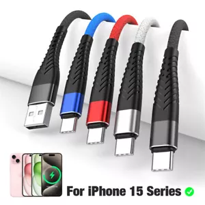 Type C USB C Fast Charging Charger Cable Cord For iPhone 15 Samsung S21 S20 S10 - Picture 1 of 14