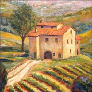 Vineyard Tile Backsplash Margosian Tuscan Art Ceramic Mural JM115 - Picture 1 of 6