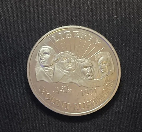 Mount Rushmore 1991-S Proof Golden Anniversary Commemorative Half Dollar Coin Cover