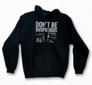 Felpa con cappuccio unisex Don't Be Suspicious Parks and Recreation Quote Meme Saying - Foto 1 di 10