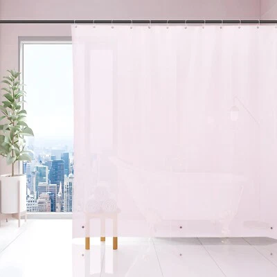 RAY STAR Mildew Resistant PEVA 70x72" Pink Shower Curtain Liner - Image 1 of 4