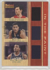 2007 Trademark Moves Triple Relics Red In the Paint /50 Jorge Garbajosa Rudy Gay