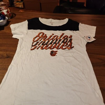NEW w/ tags Womens MLB Baltimore Orioles shirt top size Medium - Image 1 of 4