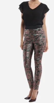 Dolce & Gabbana Pants Brocade Iridescent Tapered  Sz 38/2-4 $1529 - Image 1 of 4