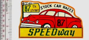 Stock Car Racing 87th Street Speedway 1948 - 1956 Chicago, Il Patch vel hooks - Imagen 1 de 1