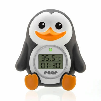 reer MyHappyPingu Badethermometer 2in1 Digitales Thermometer Raumthermometer - Bild 1 von 4