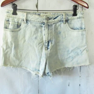Pantalones Cortos Pac Sun Cintura Alta 29 Blanqueados Deshilachados Dobladillo Crudo Festival - Imagen 1 de 5