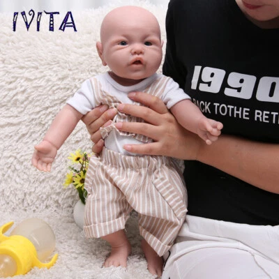 17"Infant Boy Newborn Full Body Silicone Lifelike Reborn Baby Doll Kids Playmate - Image 1 of 4