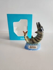 Vintage Ski Country Muskie Fish Mini Decanter 2 Oz Empty Limited Ed. W/ Box - Picture 1 of 14