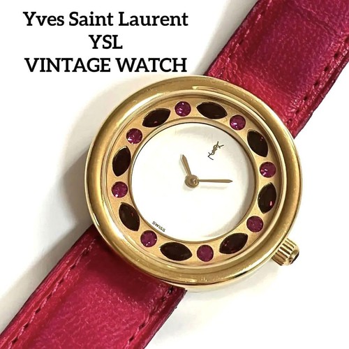 SAINT LAURENT (YSL) Orologio Yves Saint Laurent YSL bijou Oro Rosa logo vintage raro