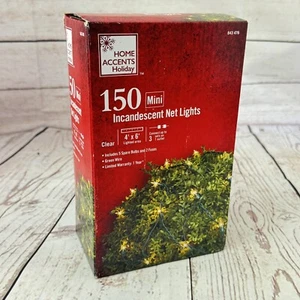 150 Net Light Set Clear Bulbs Holiday Home Accent Incandescent Mini Lights New - Picture 1 of 9