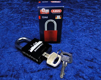 Abus 72/40 padlock black with 2 keys "Ruhrpott" "#staylocal" design - Image 1 of 3