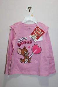 SINSAY x TOM & JERRY TODDLER GIRLS TOP 100% COTTON PINK & MLT SIZE 104 (3-4 YRS) - Picture 1 of 3