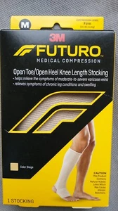 Futuro Open Toe/Absatz knielanger medizinischer Kompressionsstrumpf Unisex M fester Komp - Bild 1 von 2