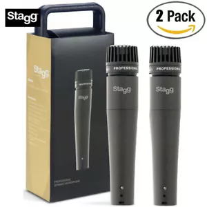 2-PACK Stagg SDM70 SM57 STYLE Dynamic Instrument Microphone with Cable and Case - Picture 1 of 1