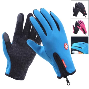 Outdoor Winter Water Resistant Warm Adjustable Size Gloves Men Women USA Ship - Picture 1 of 22