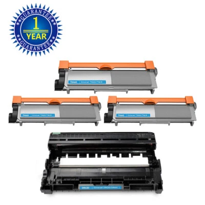 4 pezzi TN660 Toner DR630 batteria per Brother MFC-L2700DW MFC-L2740DW TN630 DR660 - Immagine 1 di 4