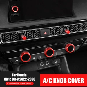 Cubierta de perilla de ventilación de aire cubierta de anillo de botón de aire acondicionado para Honda Civic 11ª generación 2022 CRV 2023 - Imagen 1 de 32
