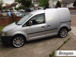 Side Bars BLACK For Volkswagen VW Caddy 2010 - 2015 Stainless Steel Step Skirts - Picture 1 of 4