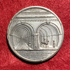 GROSSBRITANNIEN / ENGLAND: Zinnmedaille 1842 / Eröffnung: Themse Tunnel /1854 - Bild 1 von 2