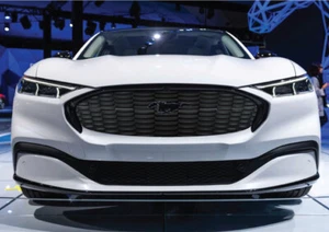 Fits Ford Mach-E Mustang Original Looking Grille Vehicle Graphic Wrap US Decal - Picture 1 of 1