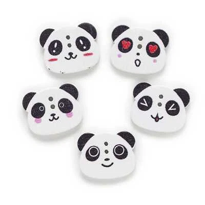 30pcs Animal Head Series Wood Buttons for Sewing Scrapbooking Handmade Decor DIY - Image 1 of 2