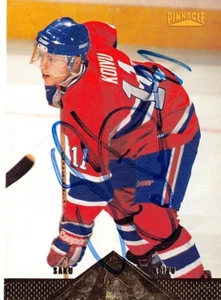 1996-97 Pinnacle #202 Saku Koivu w/IP Auto - Picture 1 of 2
