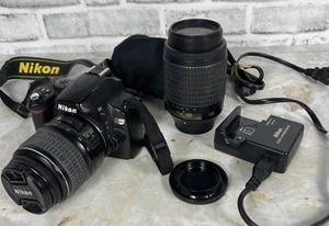 Nikon D40X 10.2MP Digital SLR Camera 18-55mm & 55-200mm Lenses - Picture 1 of 22