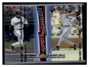 Barry Bonds / Albert Belle 1999 Finest SS4   Split Screen Refractor Right