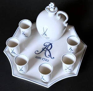 Juego de licores MEISSEN juego de sake bandeja taza jarra 1. Espadas de elección - Imagen 1 de 14