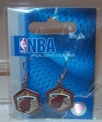 MIAMI HEAT  DANGLE EARRINGS  BRAND NEW Cover